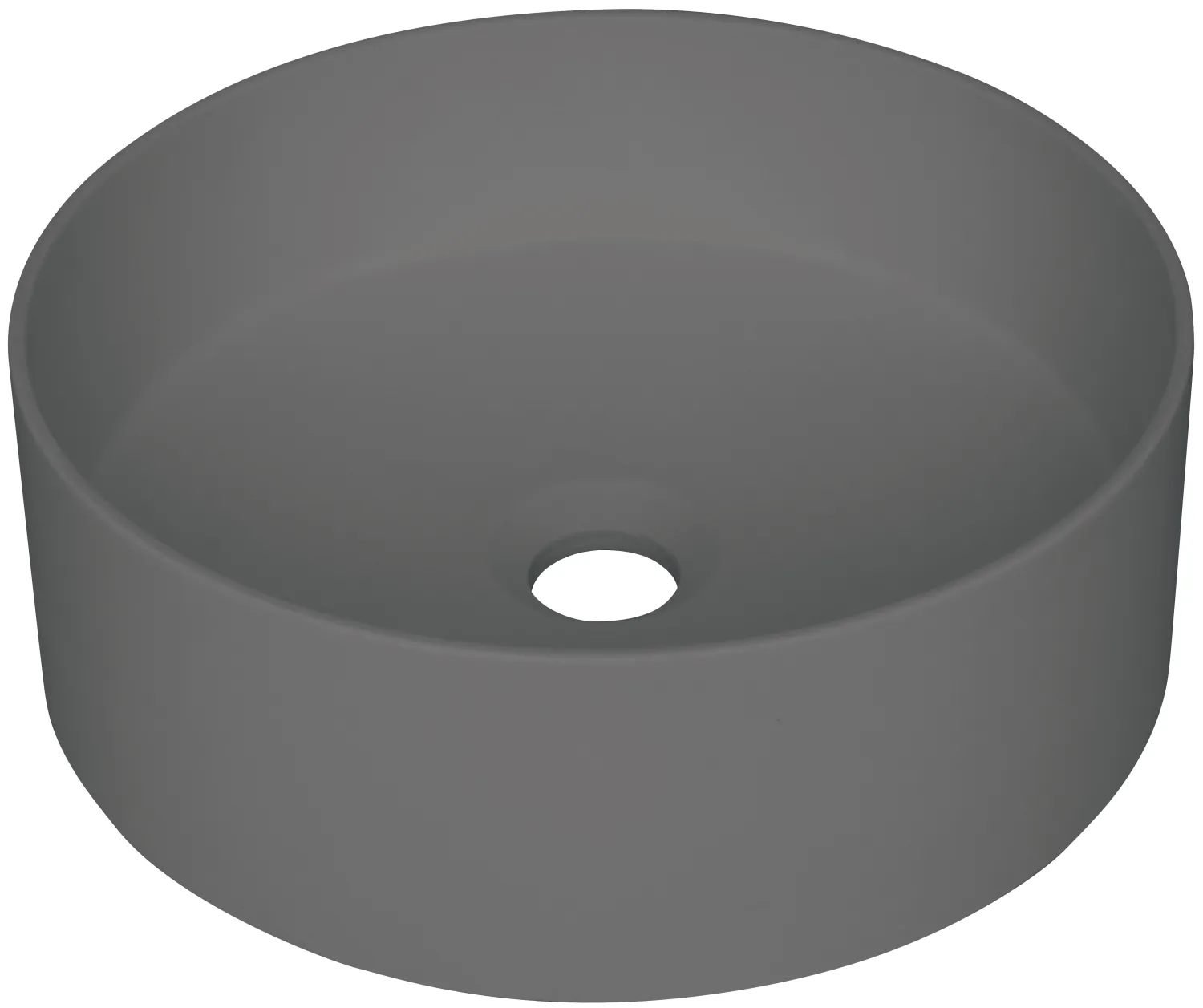 Vasque à poser ronde Deante Silia 36 cm en anthracite métallisé — vue 3