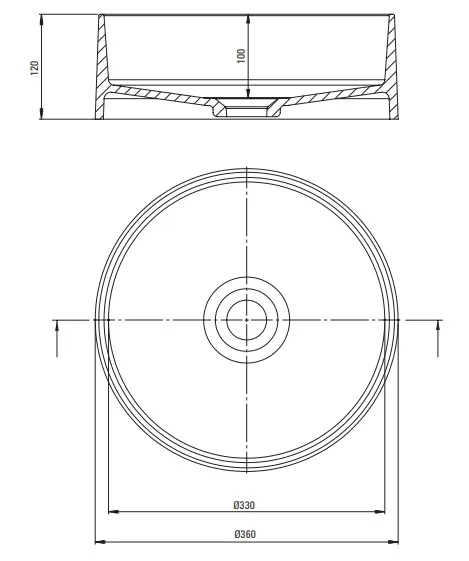 Vasque à poser ronde Deante Silia 36 cm en anthracite métallisé — vue 5