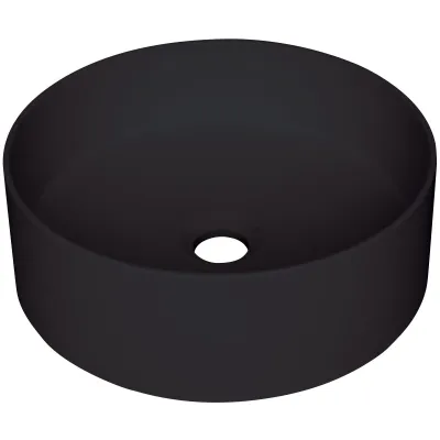 Round countertop basin Deante Silia 36 cm in matte black