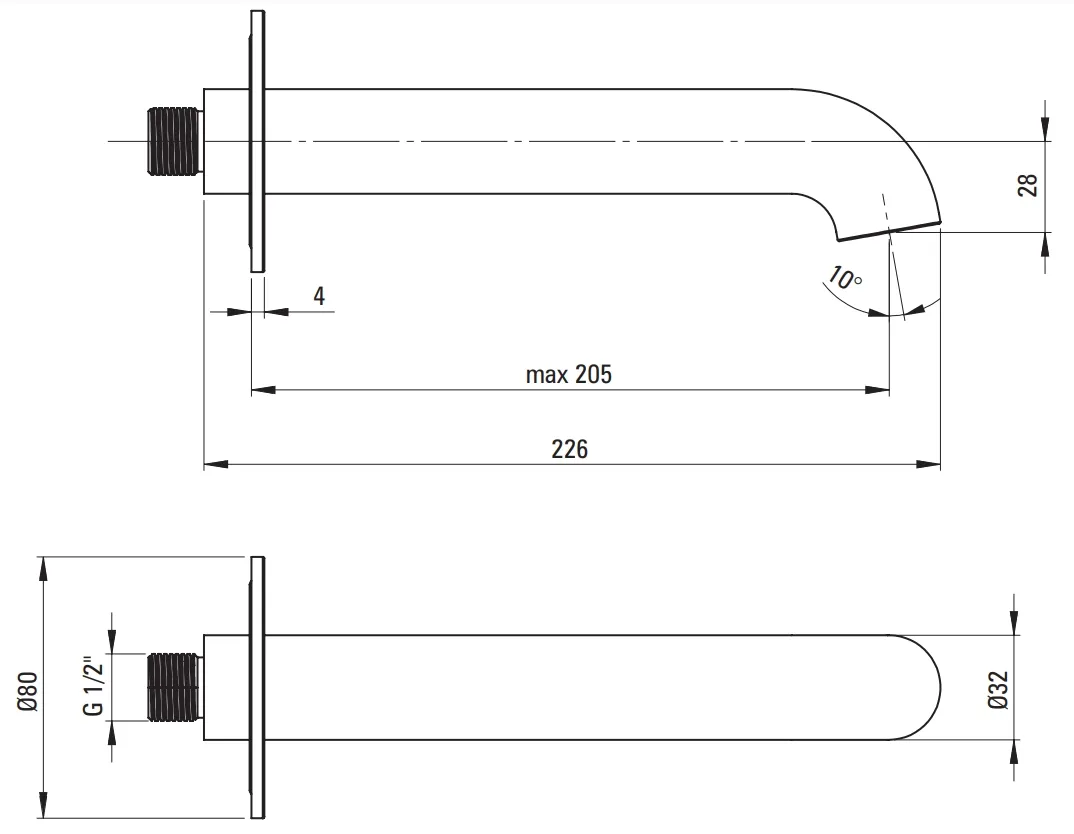 Titanium Deante Silia Spout