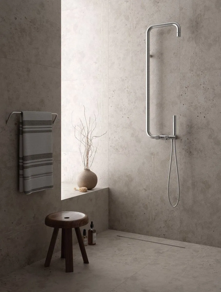 Colonne de douche Deante Silia avec mitigeur de douche en acier inoxydable brossé — vue 3