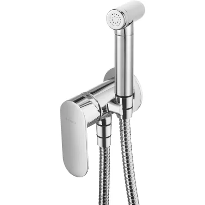 Ensemble hygiénique de WC avec mitigeur encastré Deante Alpinia en chromé avec flexible de 120 cm