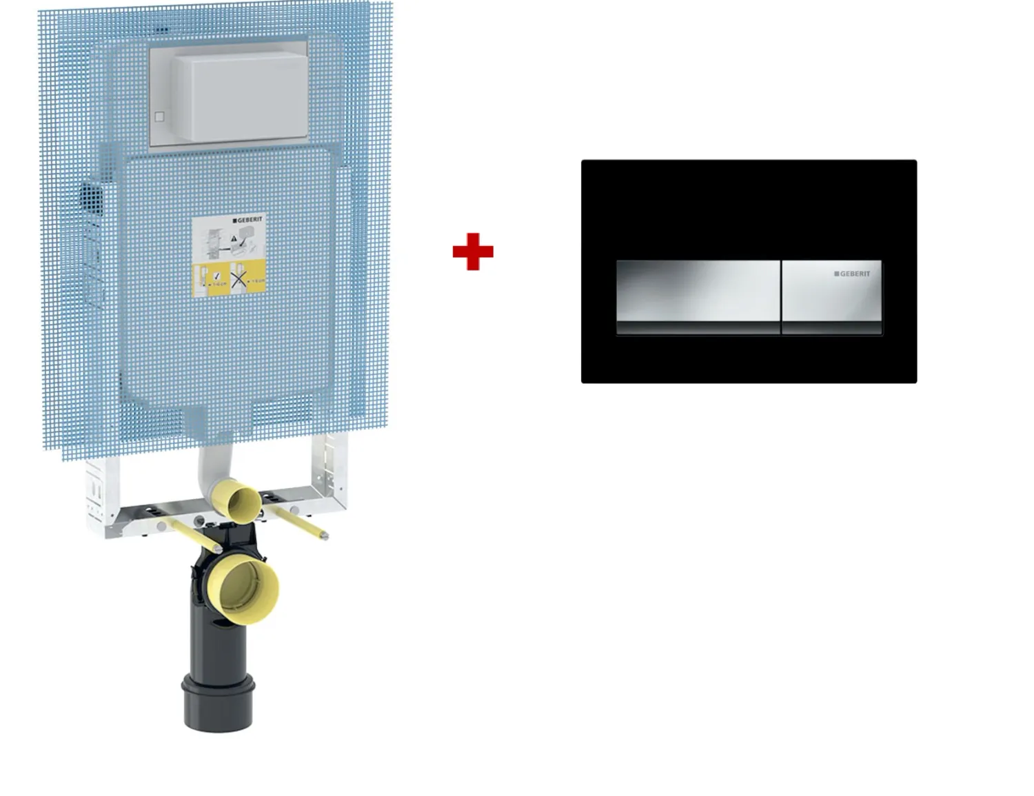 Geberit Combifix Alpha support frame 8 cm for installation in masonry walls