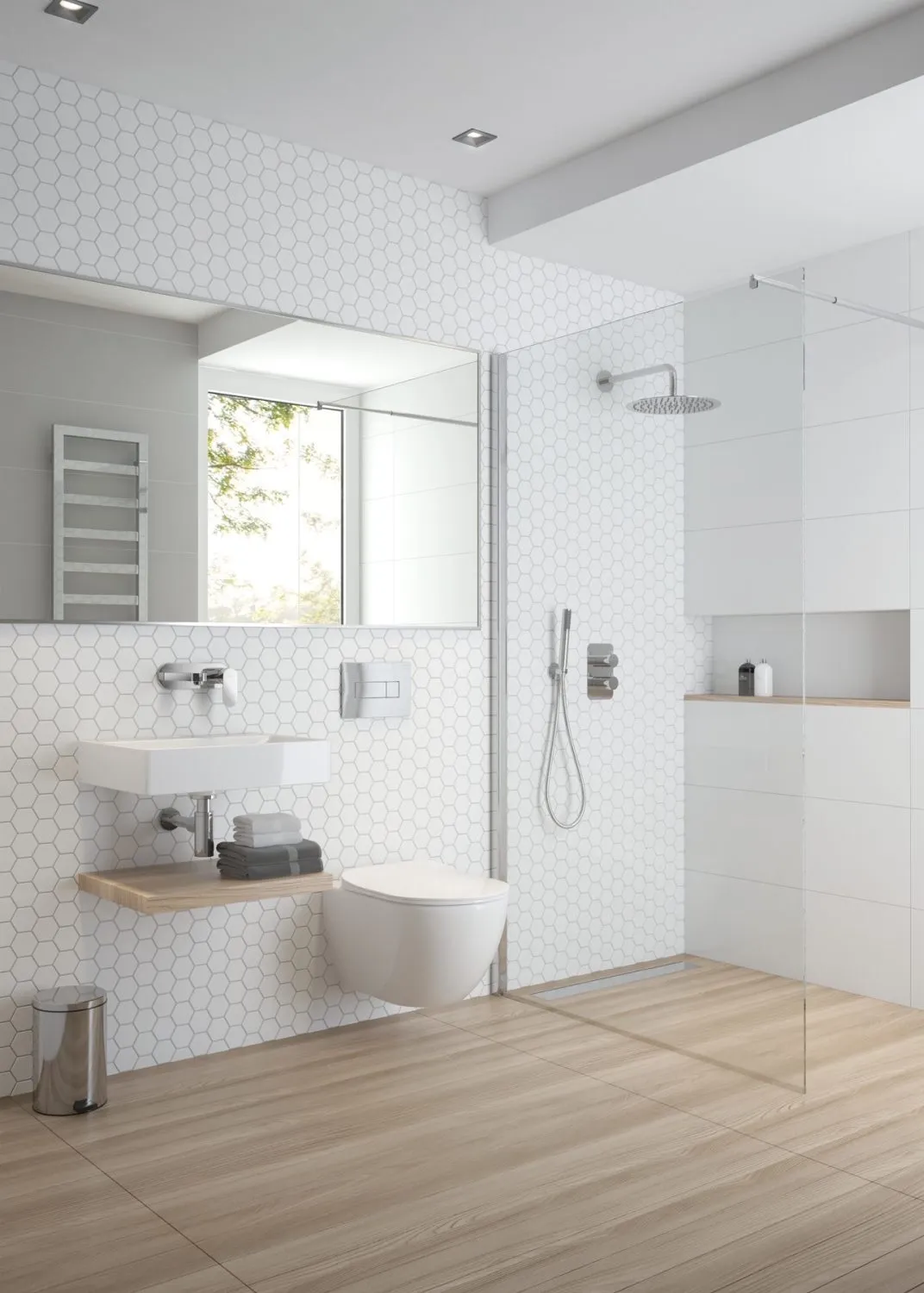 Mitigeur de lavabo encastré Deante Alpinia 153 mm sans bonde en chromé — vue 3