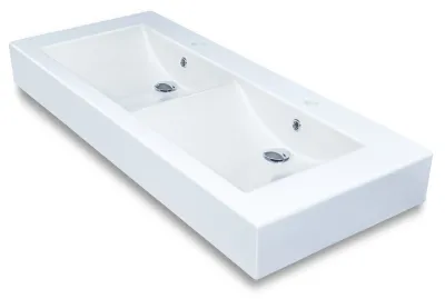 Plan-vasque double Spazio 120 cm