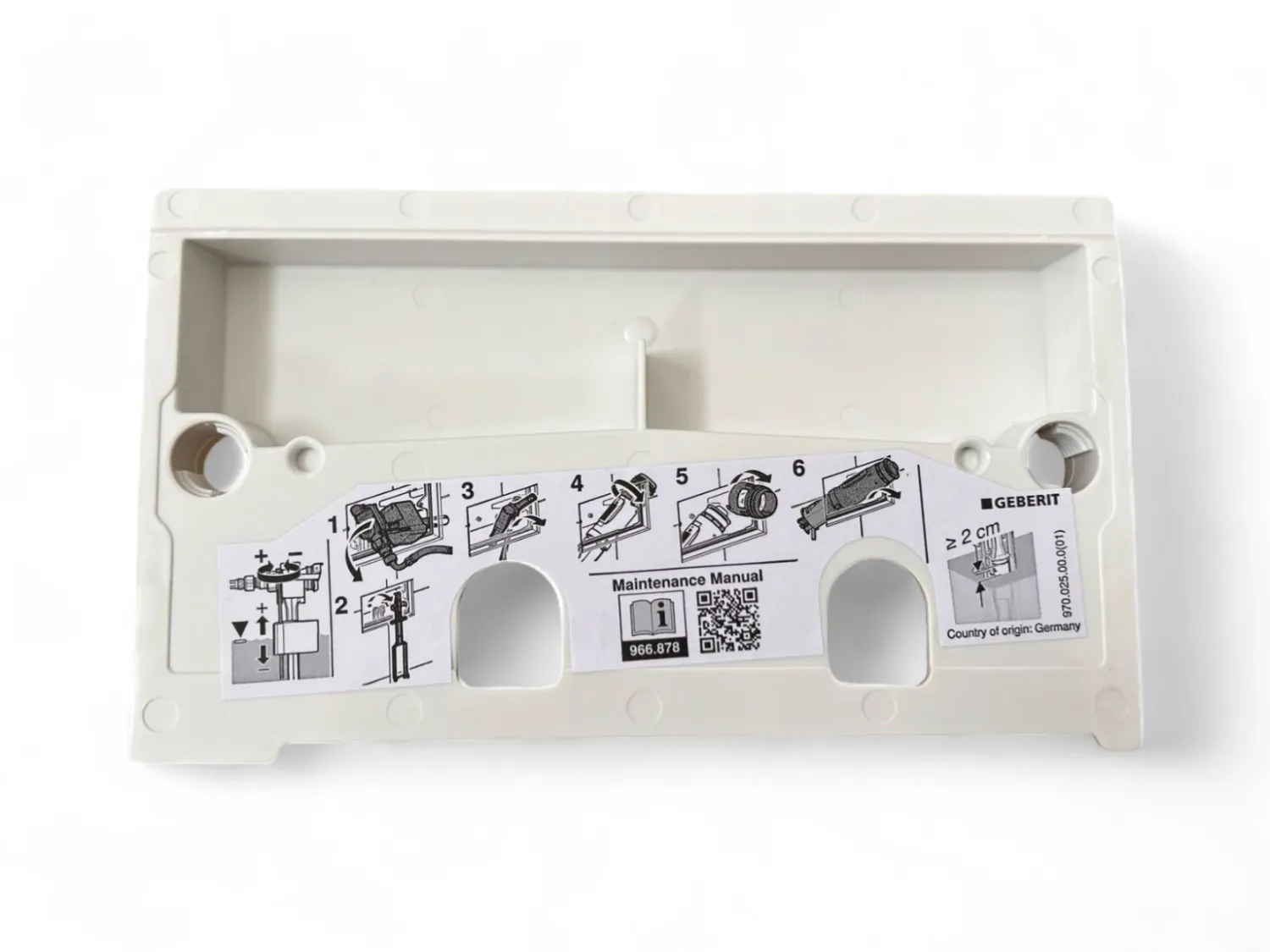 Plaque de protection Geberit pour réservoir à encastrer Alpha 8 cm Next Gen