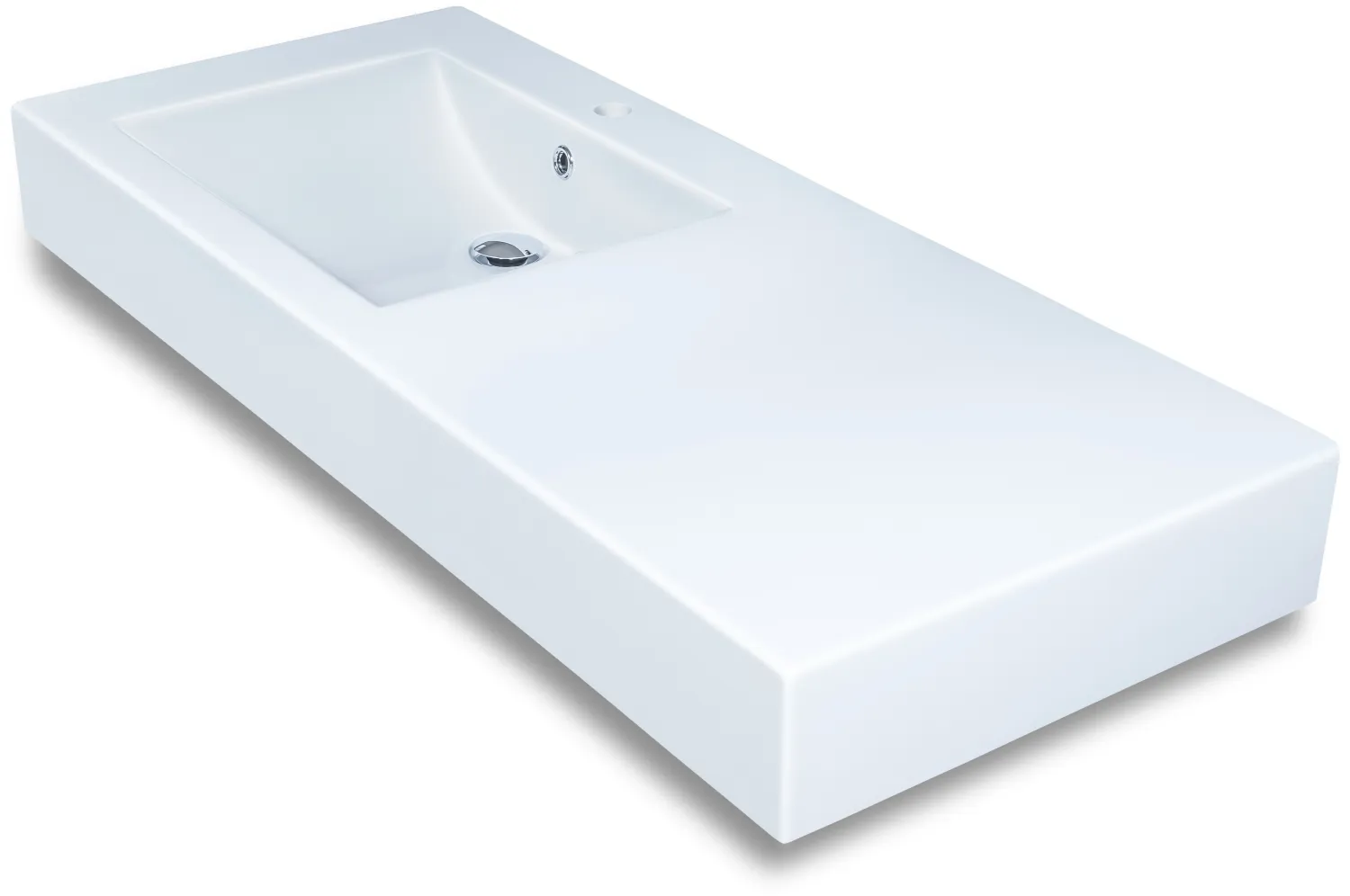 Plan-vasque Spazio 120 cm décentré