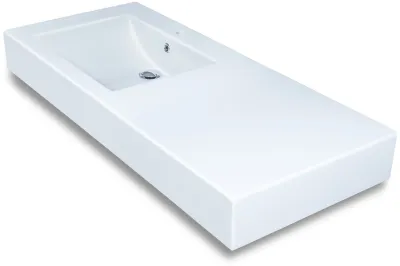 Plan-vasque Spazio 120 cm décentré