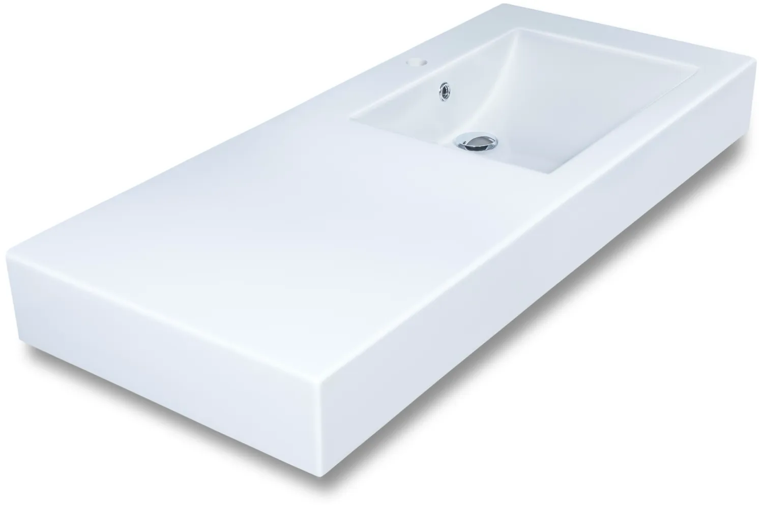 Plan-vasque Spazio 100 cm décentré