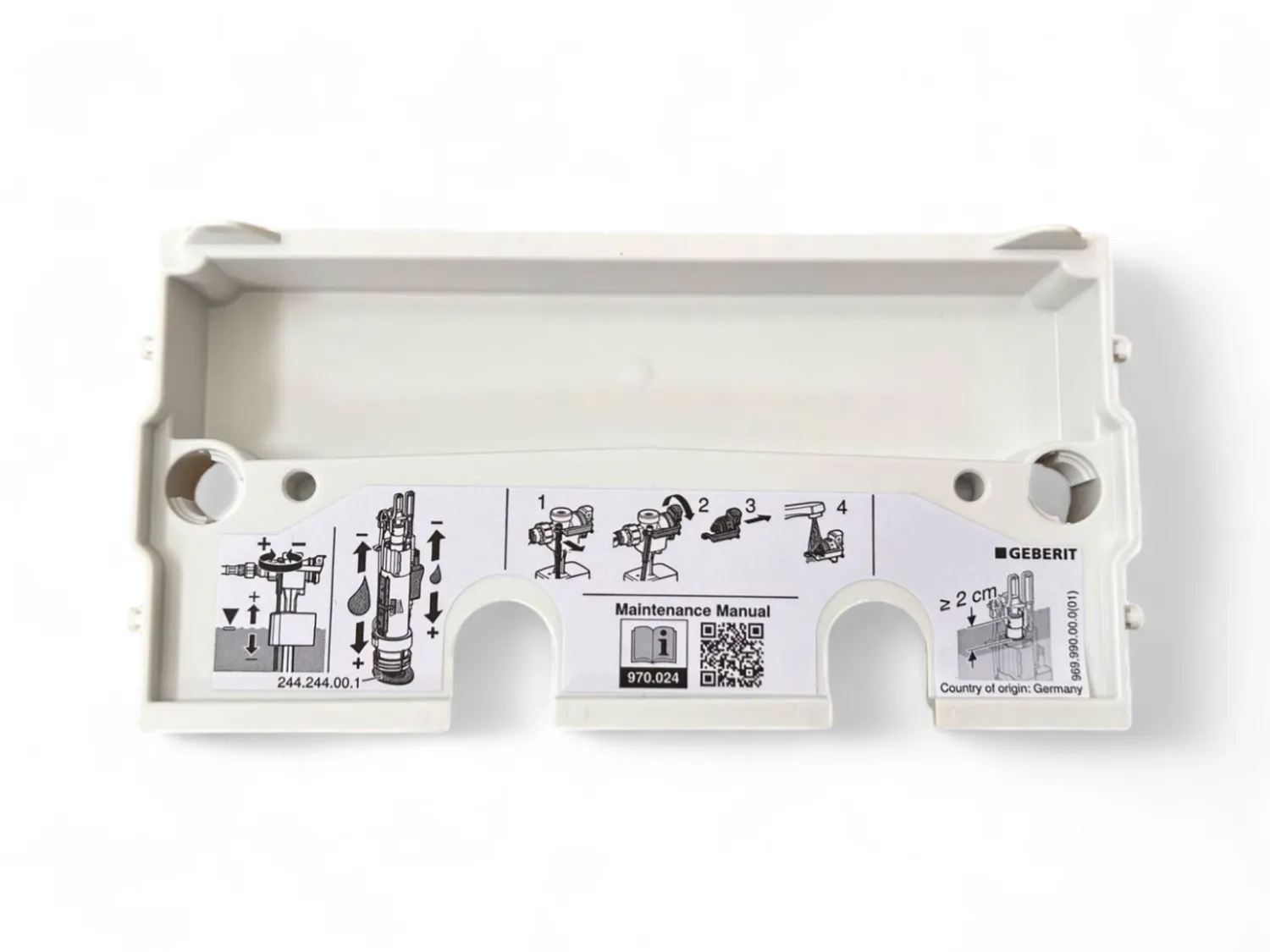 Plaque de protection Geberit pour réservoir à encastrer Alpha 12 cm