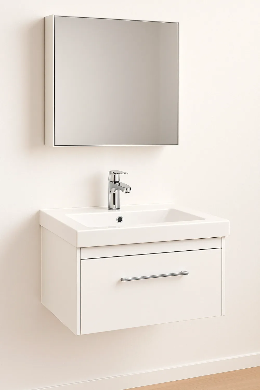 Meuble de salle de bains Spazio 70 cm à un tiroir (sans vasque)
