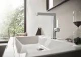 Finoris Mitigeur de lavabo 230, bec pivotant, bonde clic-clac