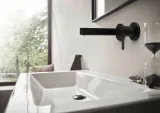 Finoris Mitigeur de lavabo encastré mural, bec 165 mm, bonde à écoulement libre