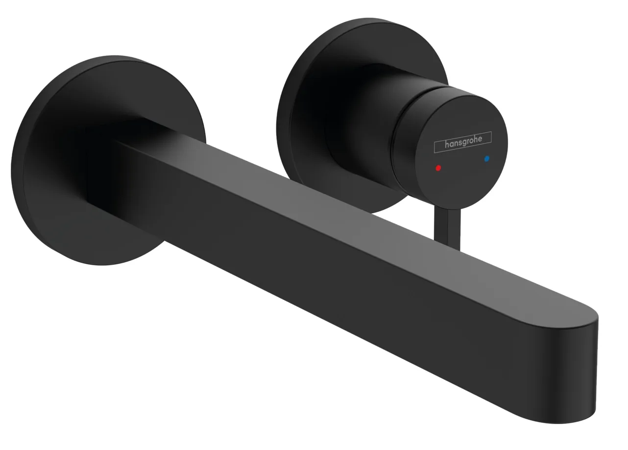 Mitigeur de lavabo encastré Hansgrohe Finoris 225 mm en noir mat