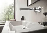 Finoris Mitigeur de lavabo encastré mural, bec 228 mm, bonde à écoulement libre