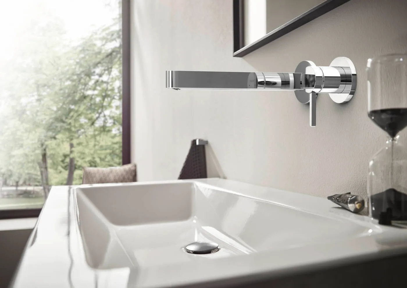 Mitigeur de lavabo encastré Hansgrohe Finoris 225 mm avec bonde à écoulement libre