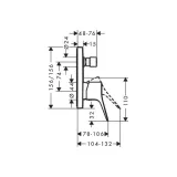 Vivenis Set de finition pour mitigeur bain/douche encastré