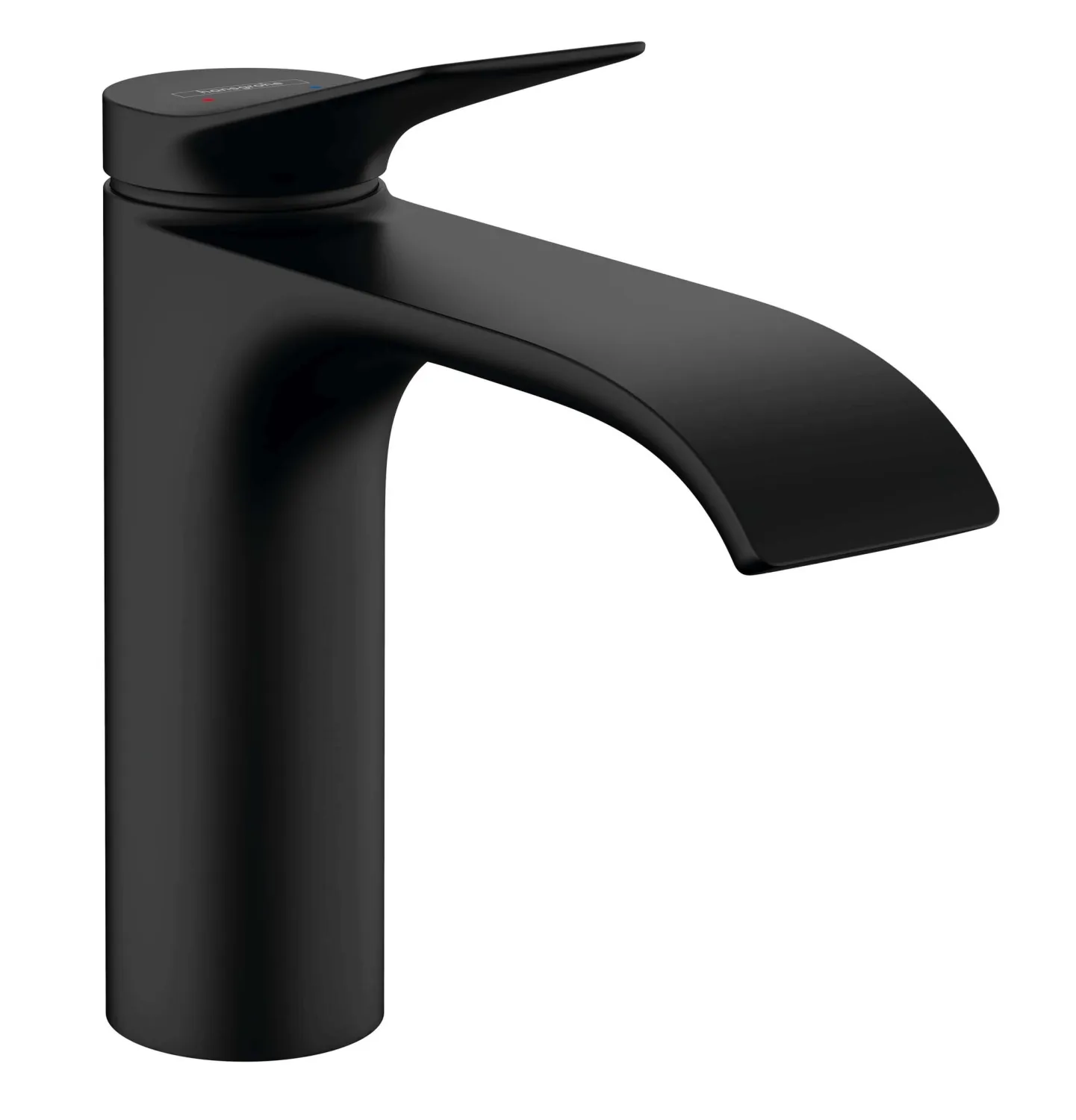 Mitigeur de lavabo Hansgrohe Vivenis 110 avec tirette et vidage en noir mat