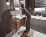 Vivenis Mélangeur de lavabo 3 trous 90 avec vidage à tirette