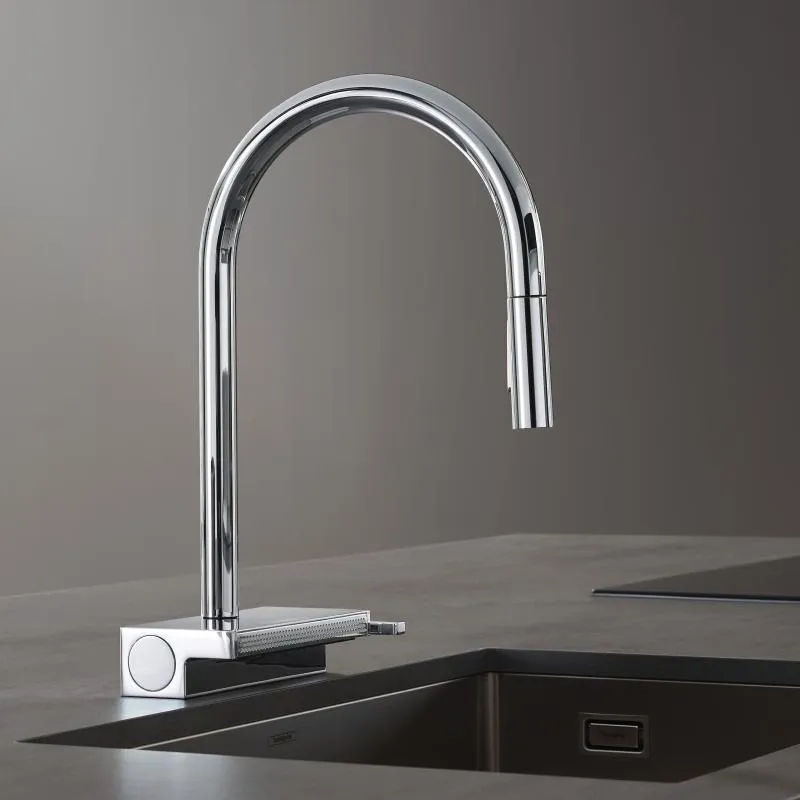 Mitigeur de cuisine Hansgrohe Aquno Select M81 170 avec douchette extractible 3 jets et sBox intégré — vue 5