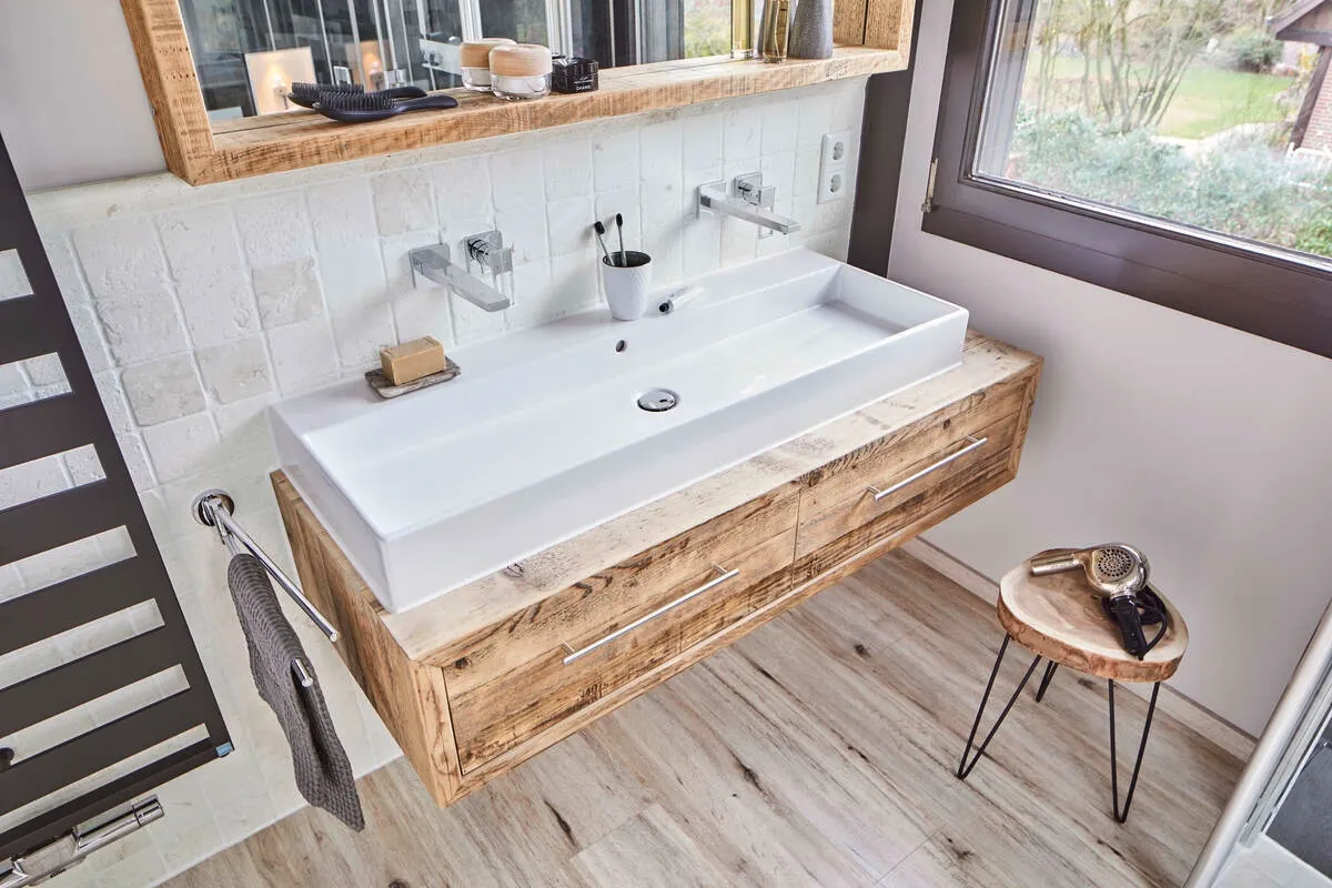 Mitigeur de lavabo encastré mural Hansgrohe Metropol 225 mm en laiton chromé avec poignée étrier — vue 2