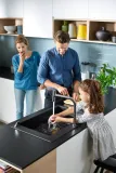 Metris Select M71 Mitigeur de cuisine 2 trous 200, EcoSmart, avec douchette extractible 1jet, sBox