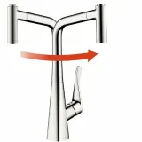 Metris Select M71 Mitigeur de cuisine 2 trous 320, avec douchette extractible 2 jets, sBox