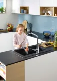 Metris Select M71 Mitigeur de cuisine 2 trous 320, avec douchette extractible 2 jets, sBox