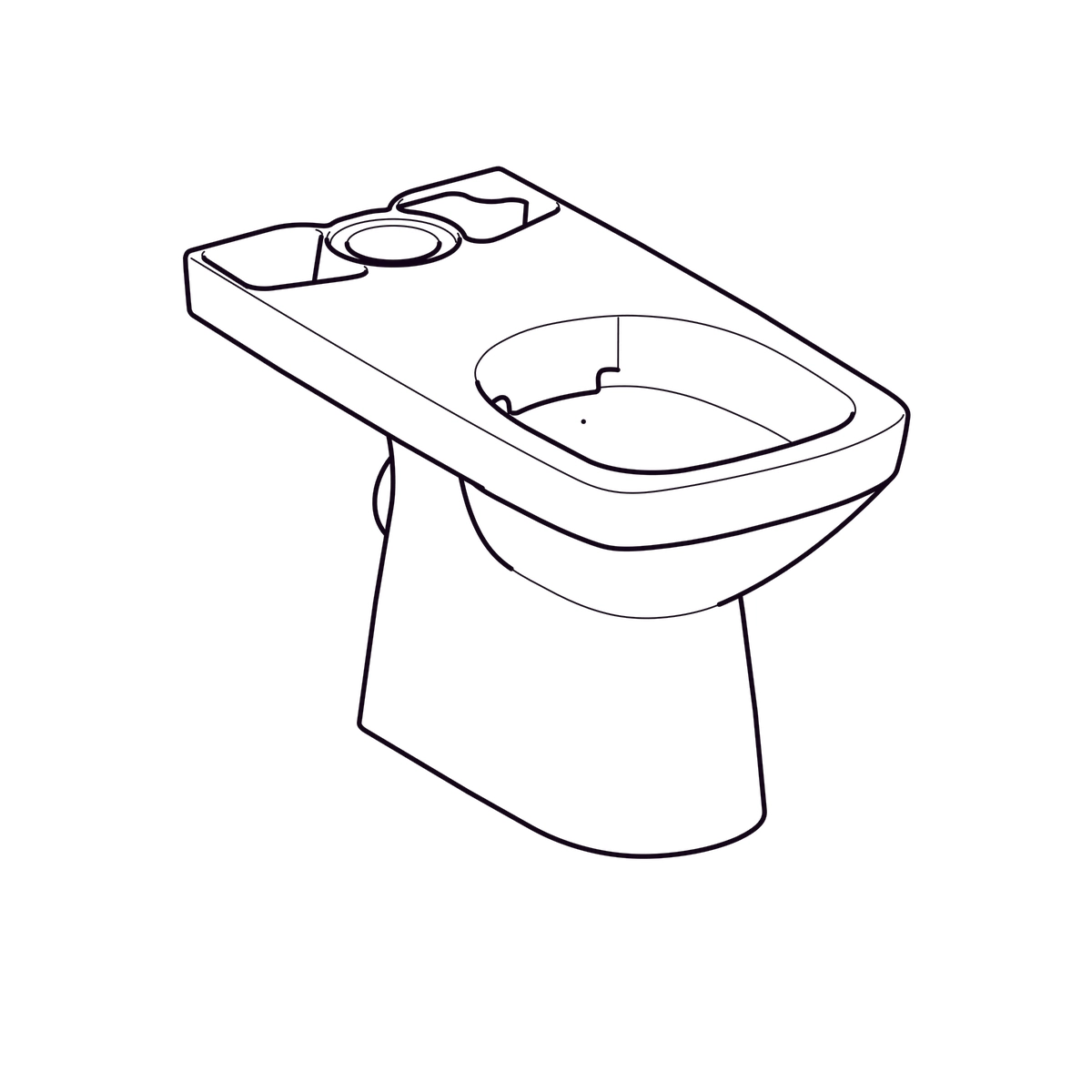 Cuvette au sol Geberit Selnova Square, Rimfree - vue 2