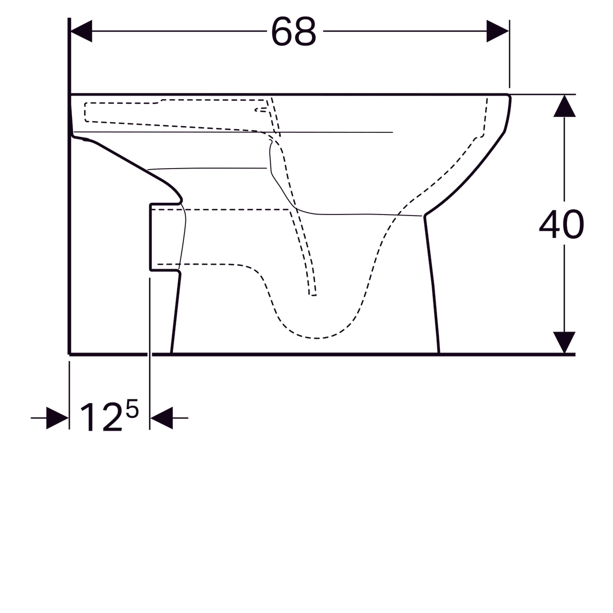Cuvette au sol Geberit Selnova Square, Rimfree - vue 5