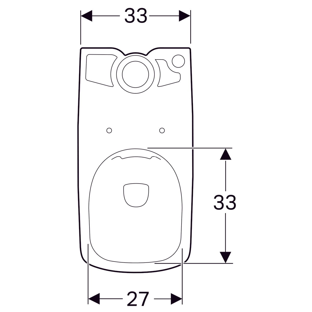 Cuvette au sol Geberit Selnova Square, Rimfree - vue 3