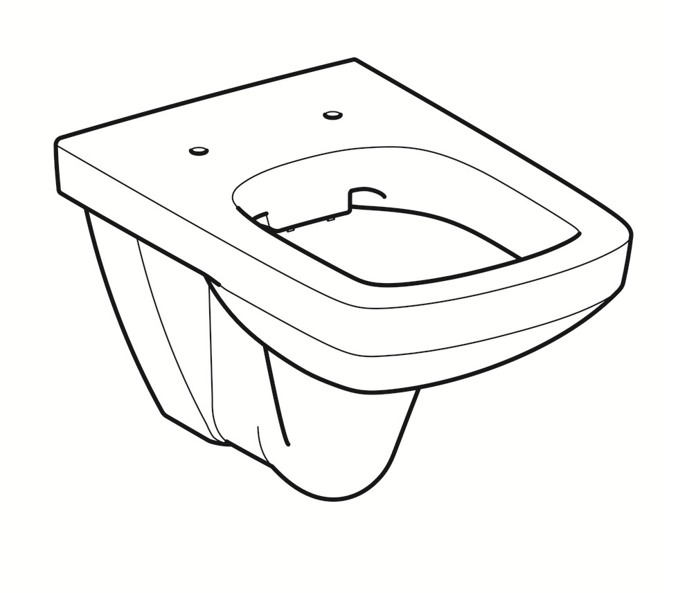 Cuvette suspendue Geberit Selnova Square Rimfree (sans abattant) - vue 5