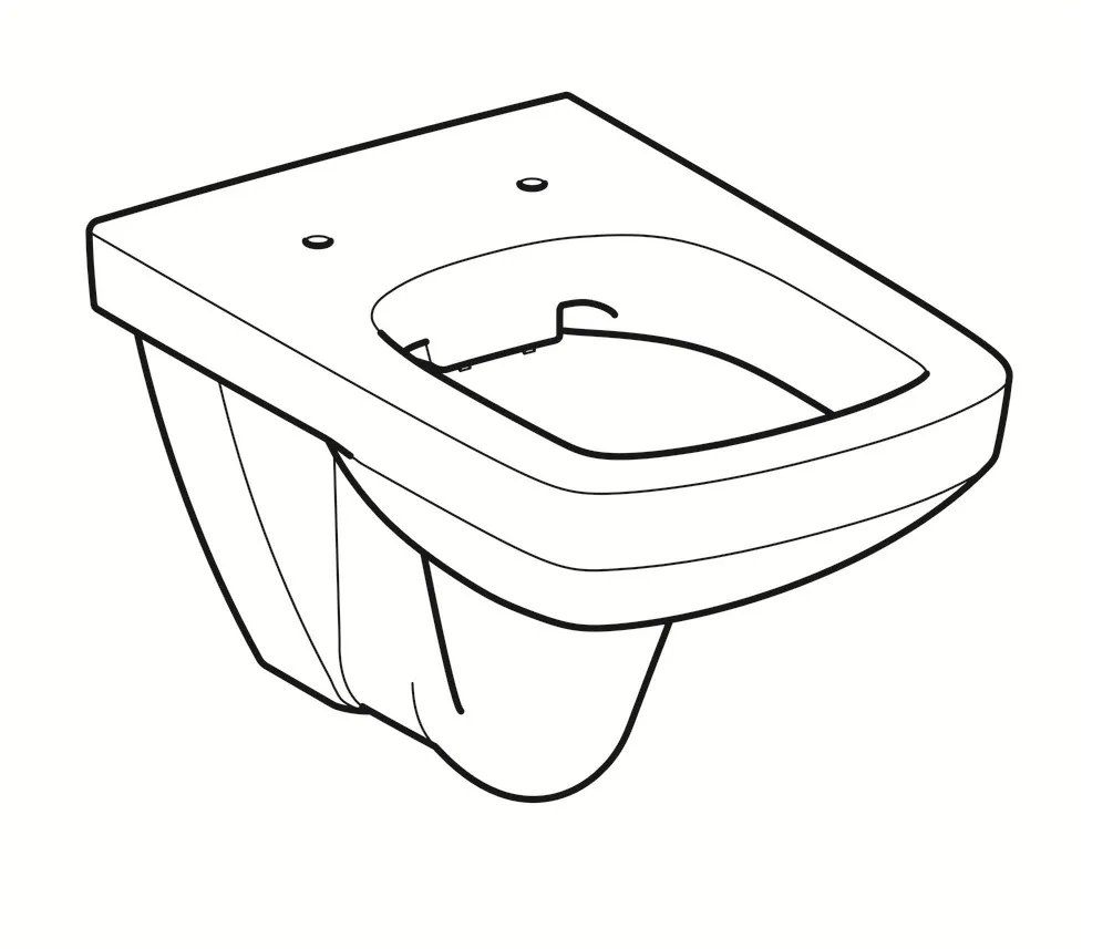Cuvette suspendue Geberit Selnova Square Rimfree (sans abattant) — vue 5