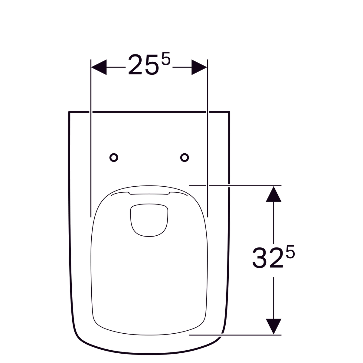 Cuvette suspendue Geberit Selnova Square Rimfree (sans abattant) - vue 6