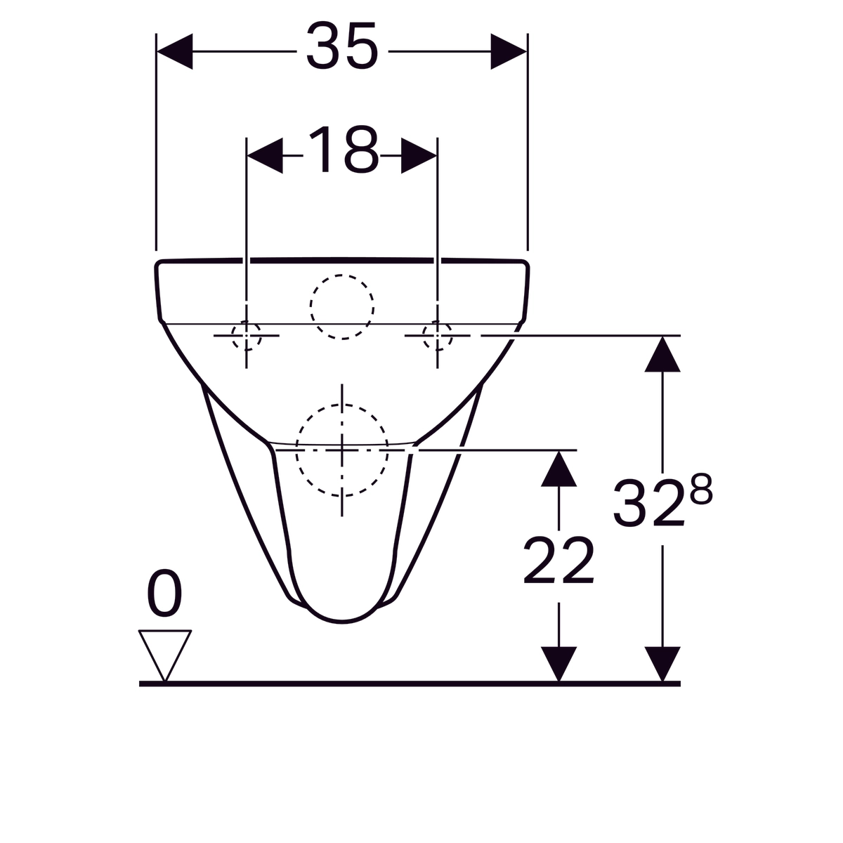 Cuvette suspendue Geberit Selnova Square Rimfree (sans abattant) - vue 7
