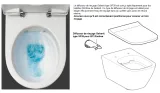 Cuvette de toilette Geberit Selnova Square Rimfree avec technologie de chasse d'eau sans rebord et double chasse 6/4L.