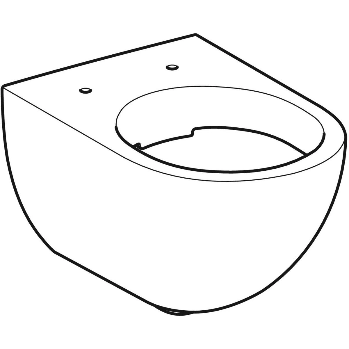 Cuvette suspendue Geberit  Acanto carénée Rimfree (sans abattant) - vue 5