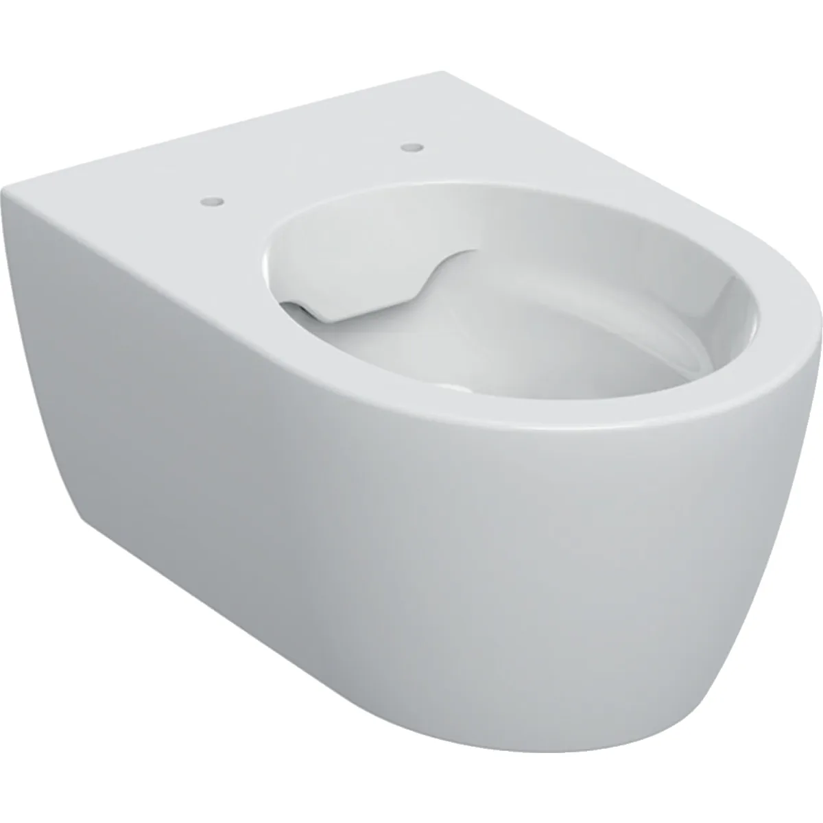 Cuvette suspendue Geberit iCon ronde carénée Rimfree avec fixations cachées