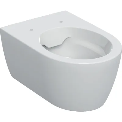 Cuvette suspendue Geberit iCon ronde carénée Rimfree avec fixations cachées
