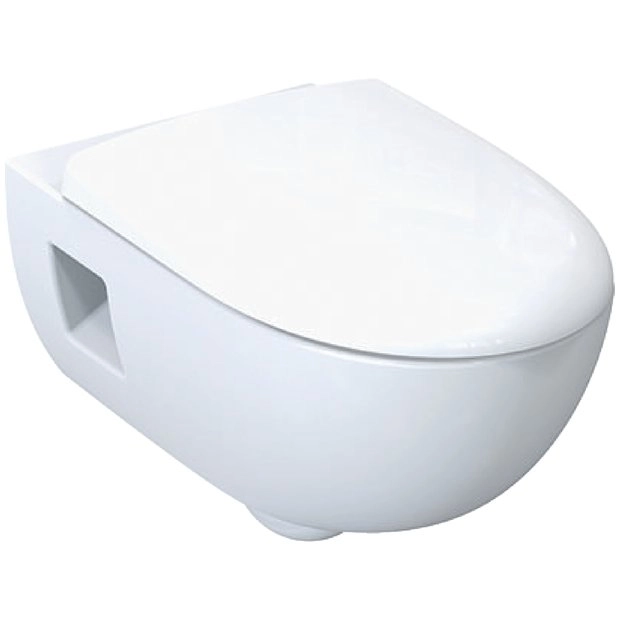 Cuvette suspendue Geberit Smyle ronde Rimfree avec fixations apparentes (sans abattant) - vue 3
