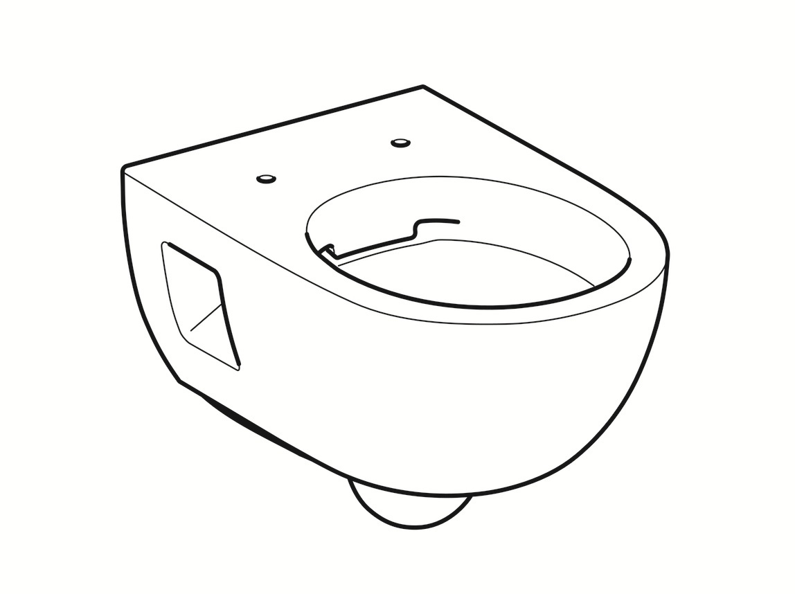Cuvette suspendue Geberit Smyle ronde Rimfree avec fixations apparentes (sans abattant) - vue 4