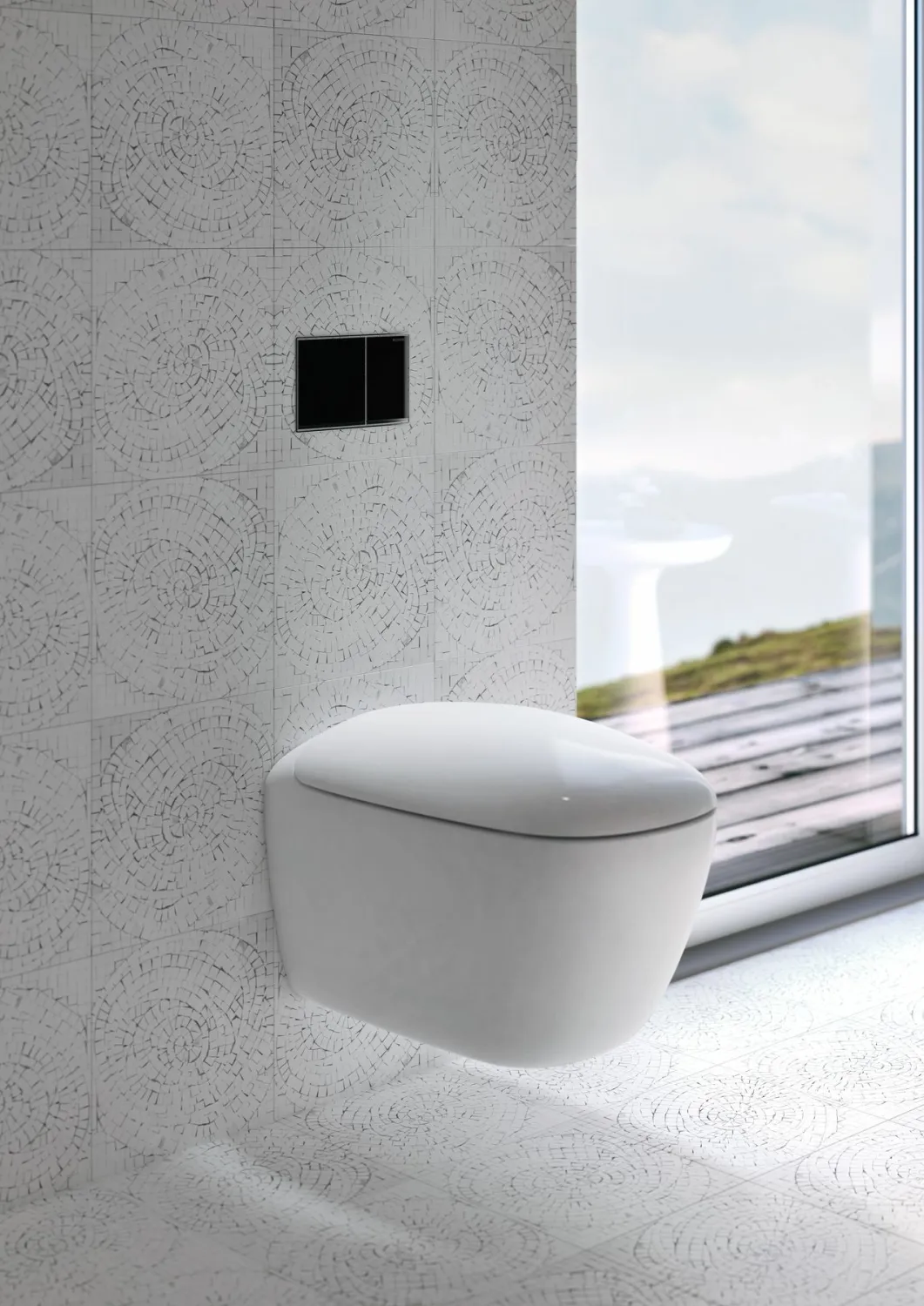 Geberit Citterio Wall-Hung Toilet Rimfree KeraTect®​ with Concealed Fixings