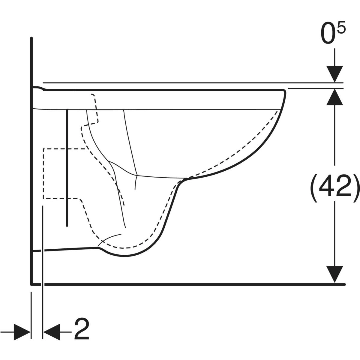 Cuvette suspendue Geberit Bastia (sans abattant) - vue 7