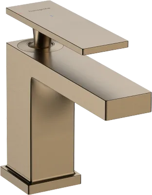 Mitigeur de lavabo Hansgrohe Tecturis E 80 CoolStart avec tirette et vidage en bronze brossé