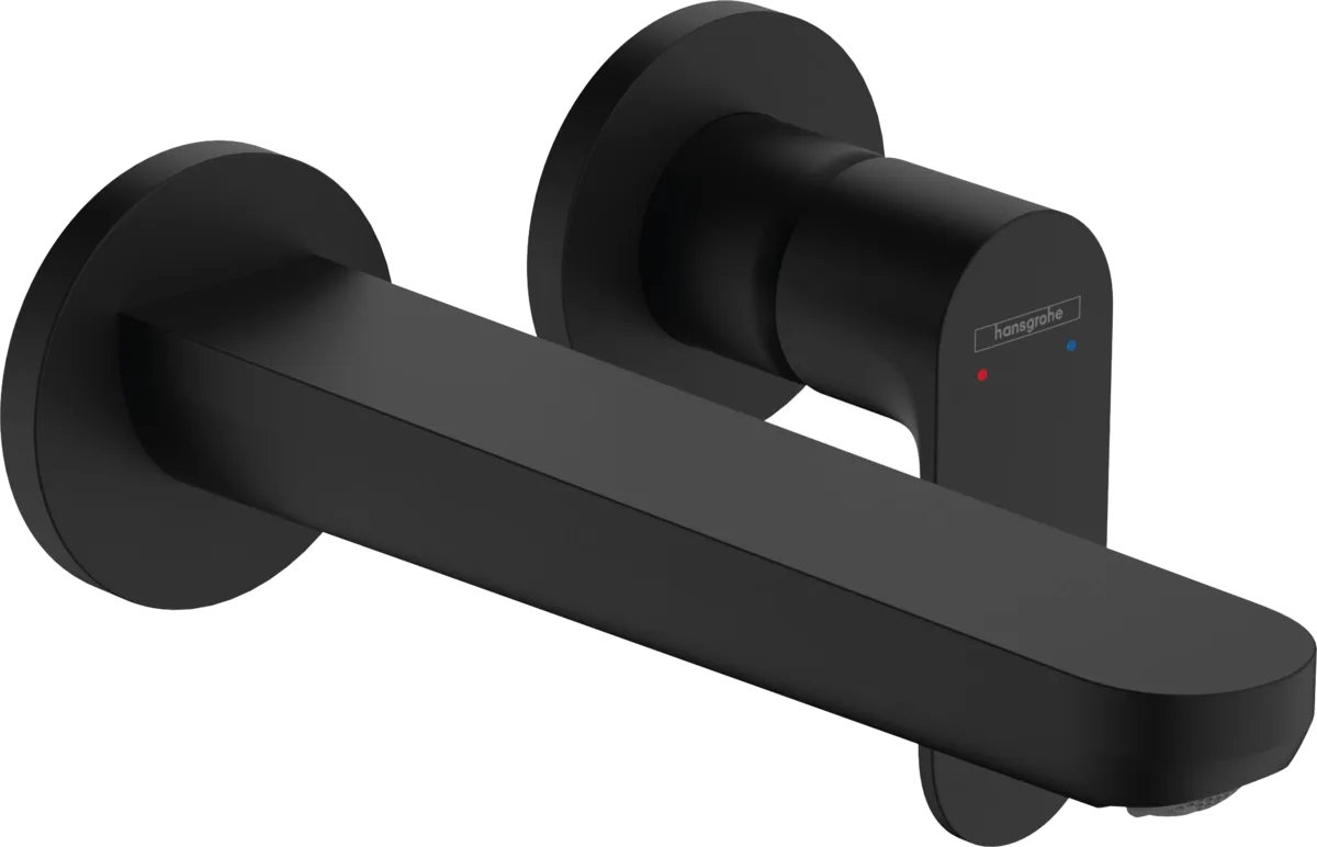 Mitigeur de lavabo encastré Hansgrohe Rebris S 200 mm en noir mat