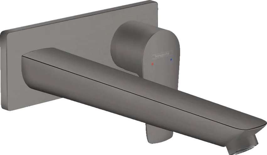 Mitigeur de lavabo encastré Hansgrohe Talis E 225 mm en noir chromé brossé