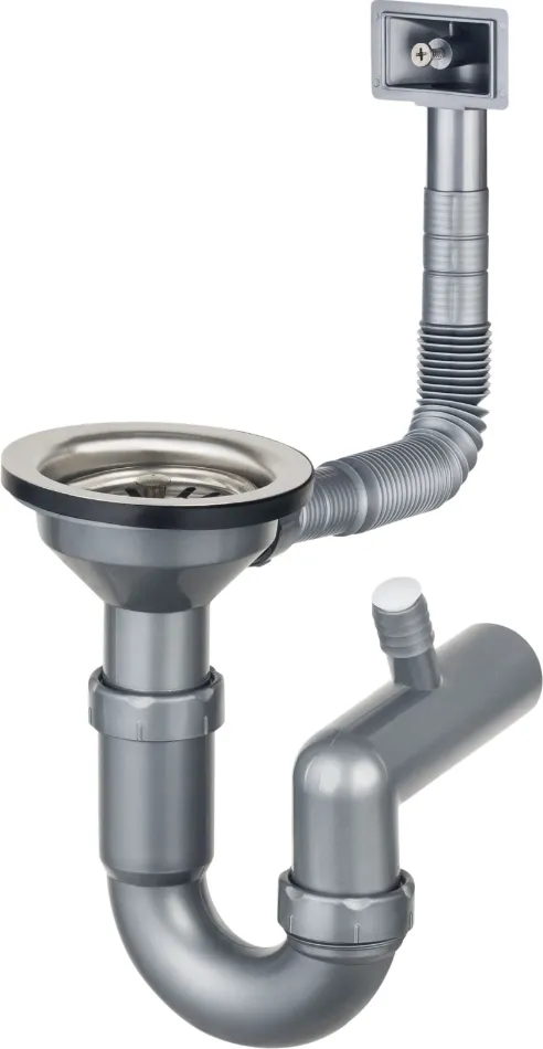 Évier de cuisine encastrable Deante Xylo 78 x 43.5 cm en acier inoxydable simple bac avec égouttoir et vidage — vue 5