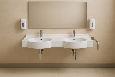 Plan-vasque double Riviera 140 ou 160 cm
