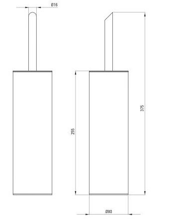 Deante Silia Free-standing Toilet Brush Holder in Matte White