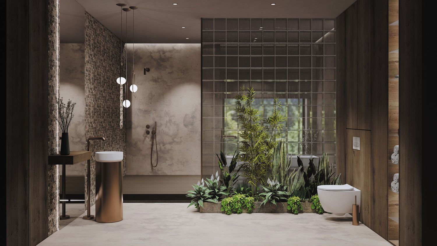 Porte-balai à poser Deante Silia en PVD bronze brossé — vue 3